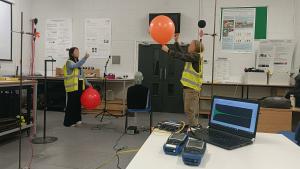 Popping balloons for acoustics research